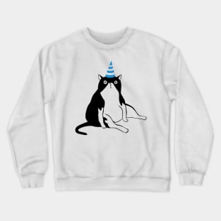 Cat in a Birthday Hat Crewneck Sweatshirt